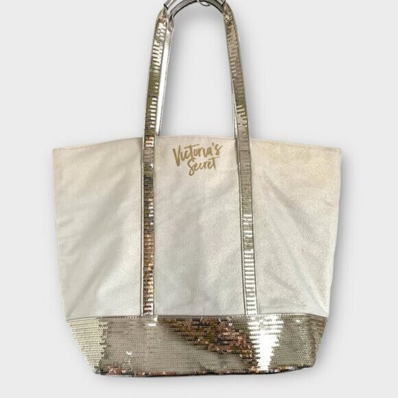 NWOT Victoria's Secret Limited Edition Glitter Tote Bag - Picture 9 of 13
